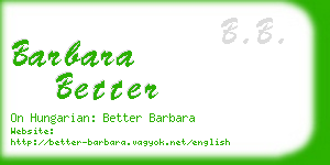 barbara better business card